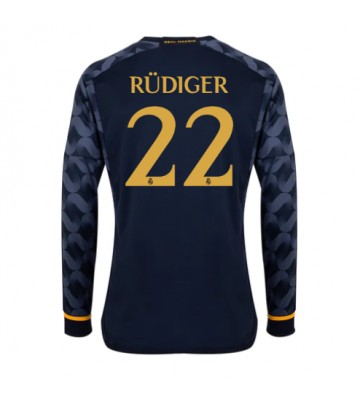 Maillot de foot Real Madrid Antonio Rudiger #22 Extérieur 2023-24 Manche Longue
